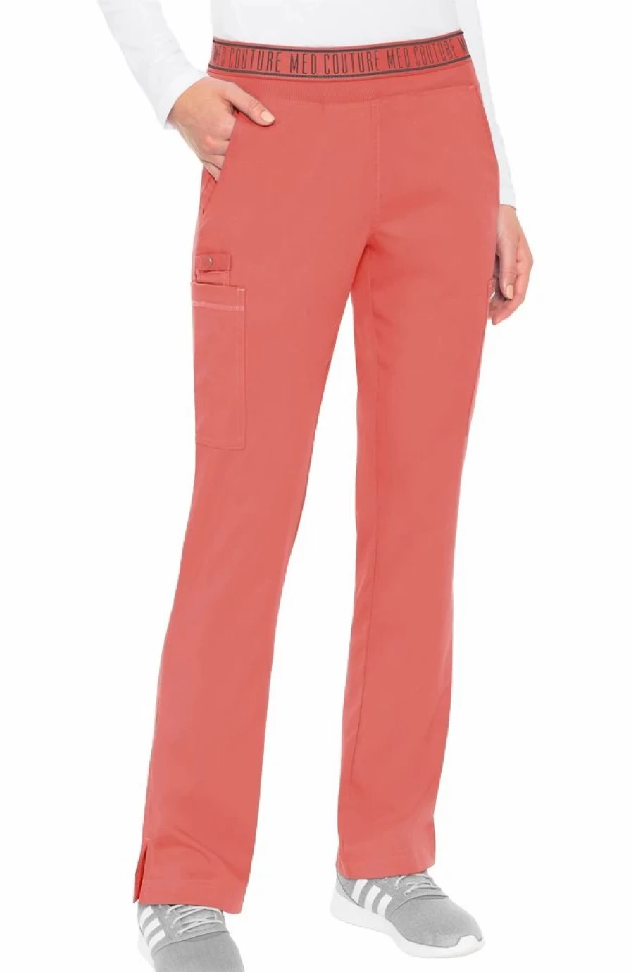 * Med Couture Women'S Ally Logo Elastic Waistband Cargo Scrub Pant | Pants
