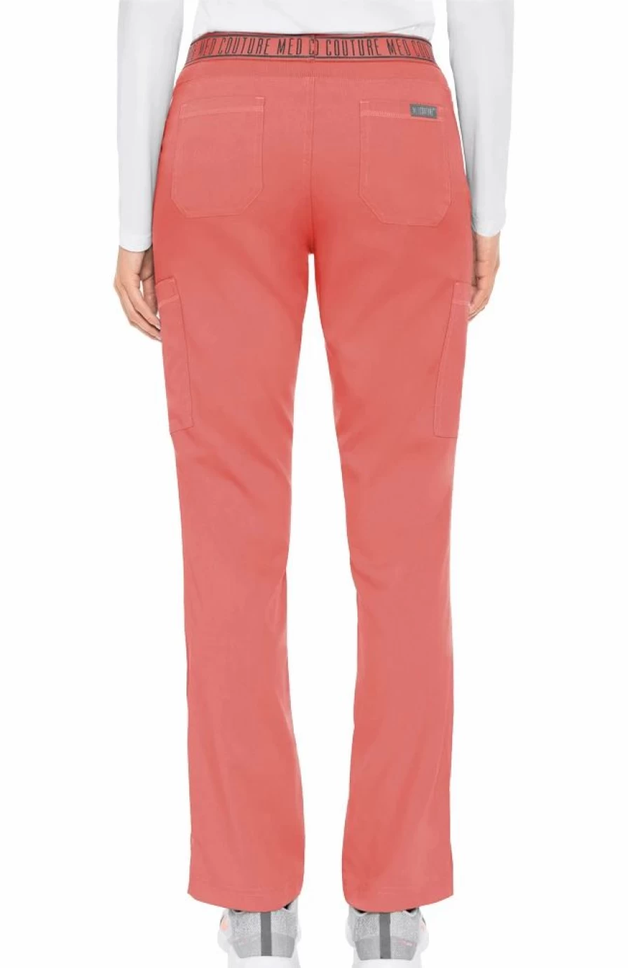 * Med Couture Women'S Ally Logo Elastic Waistband Cargo Scrub Pant | Pants