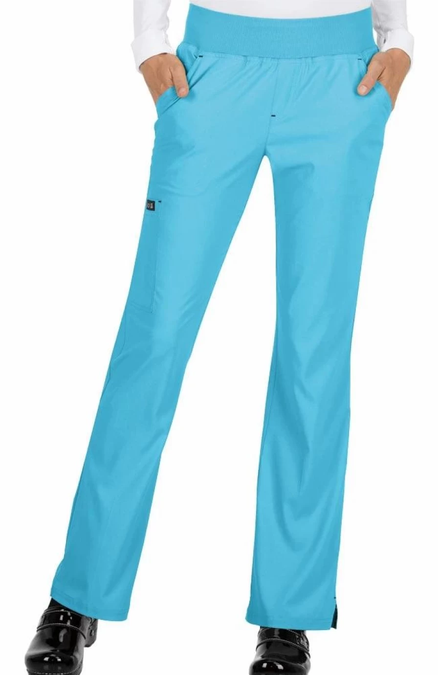 * Koi Clearance Women'S Laurie Flare Leg Knit Waist Yoga Scrub Pant | Pants