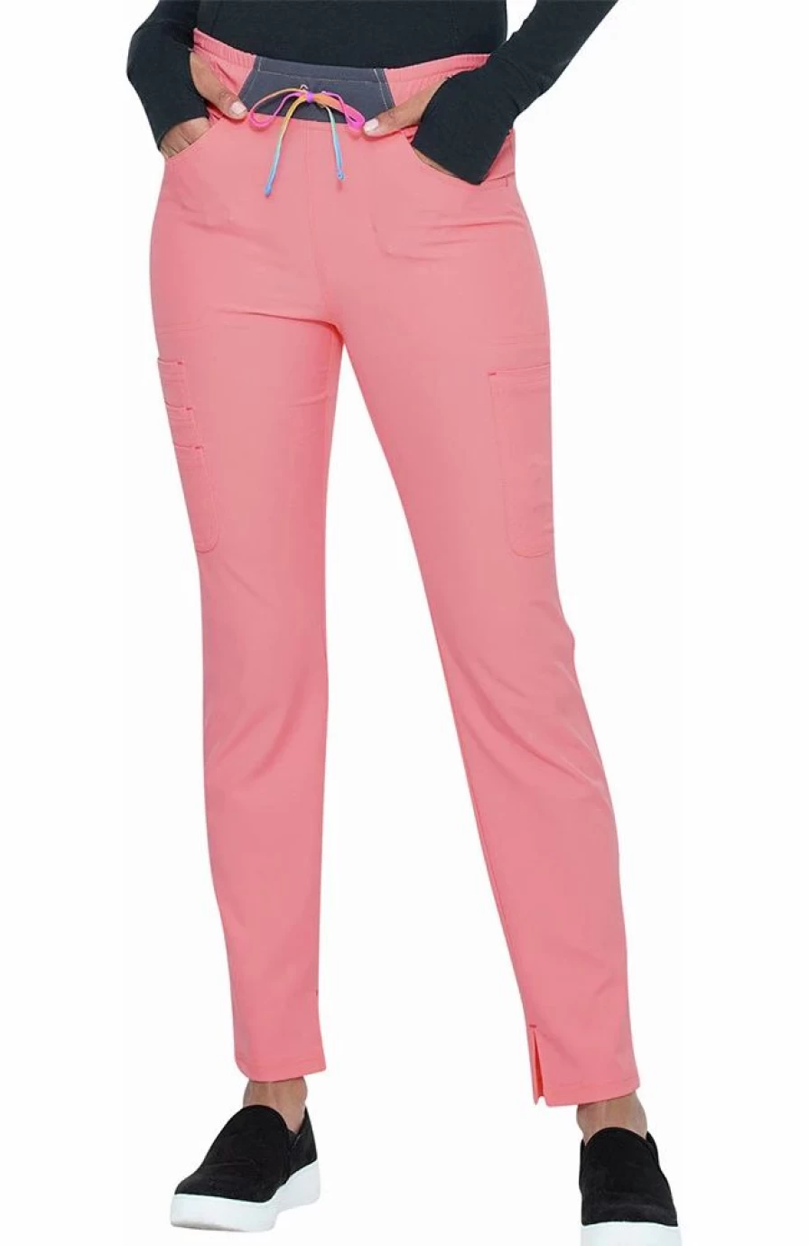 * Heartsoul Clearance Women'S Cropped Ombre Drawstring Scrub Pant | Pants