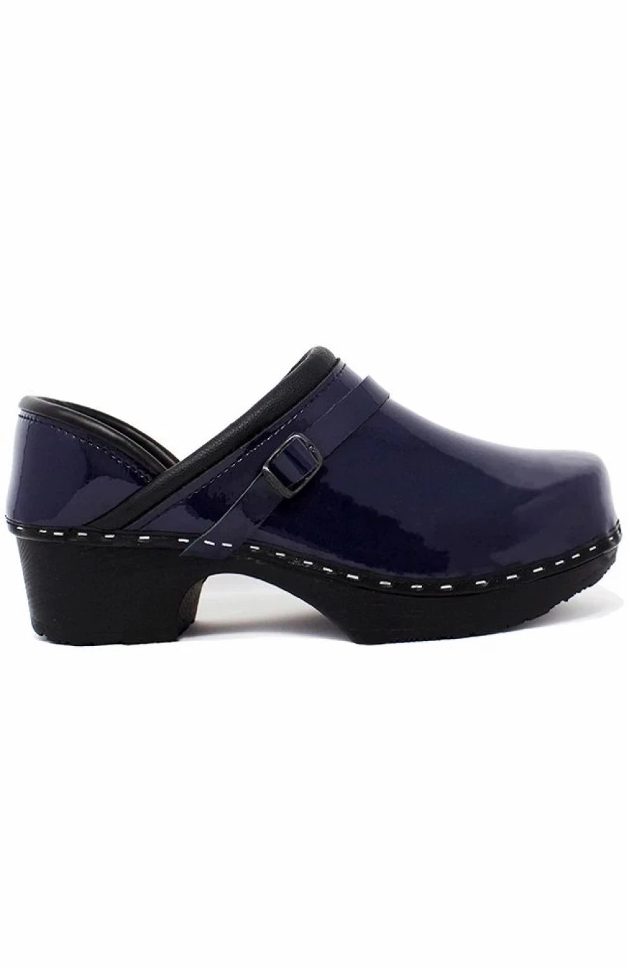 * C&C Sweden Women'S Very Blueberry Patent Solid Clog | Shoes