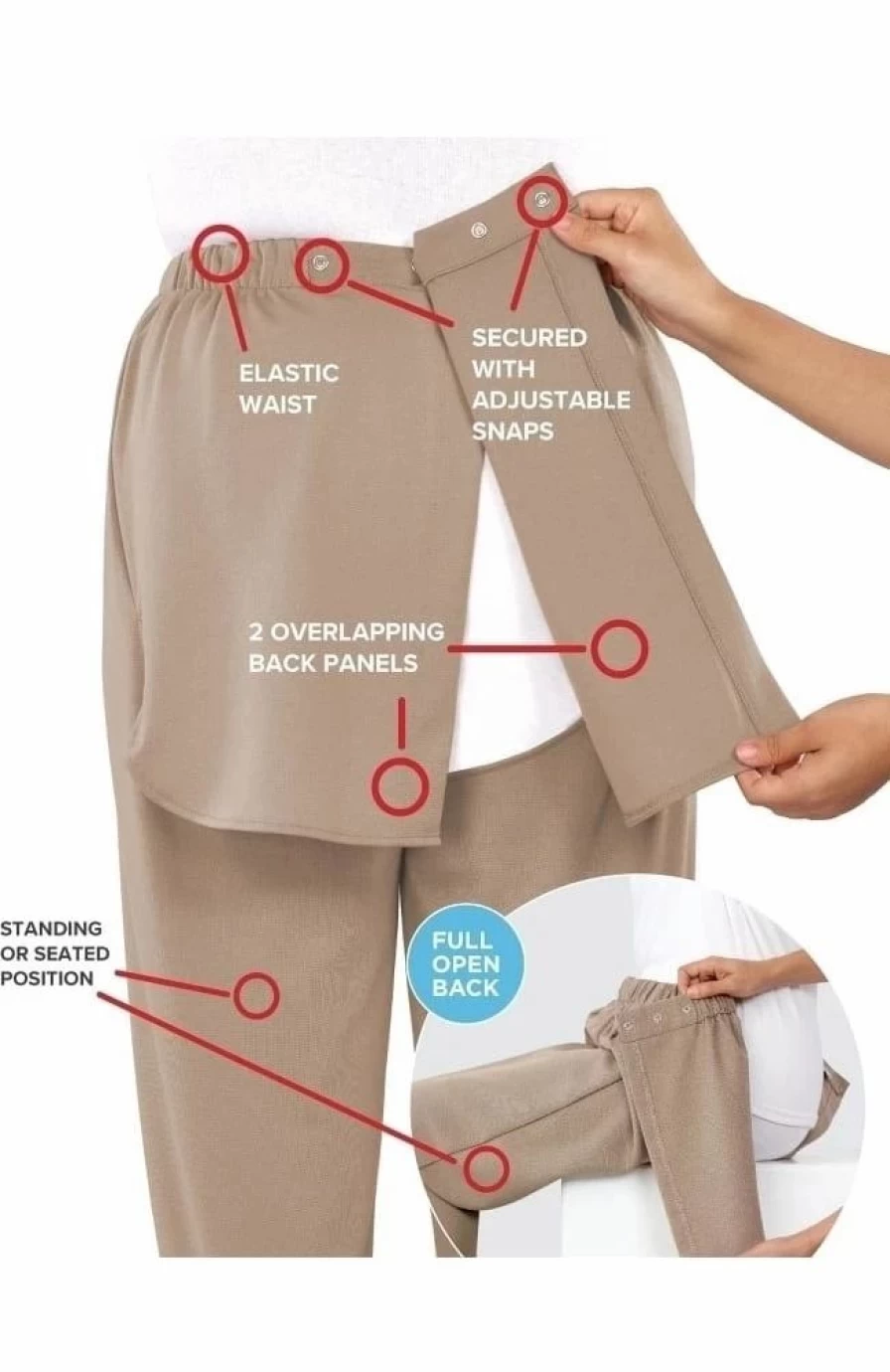 * Silverts Clearance Women'S Open Back Gabardine Solid Pant | Pants