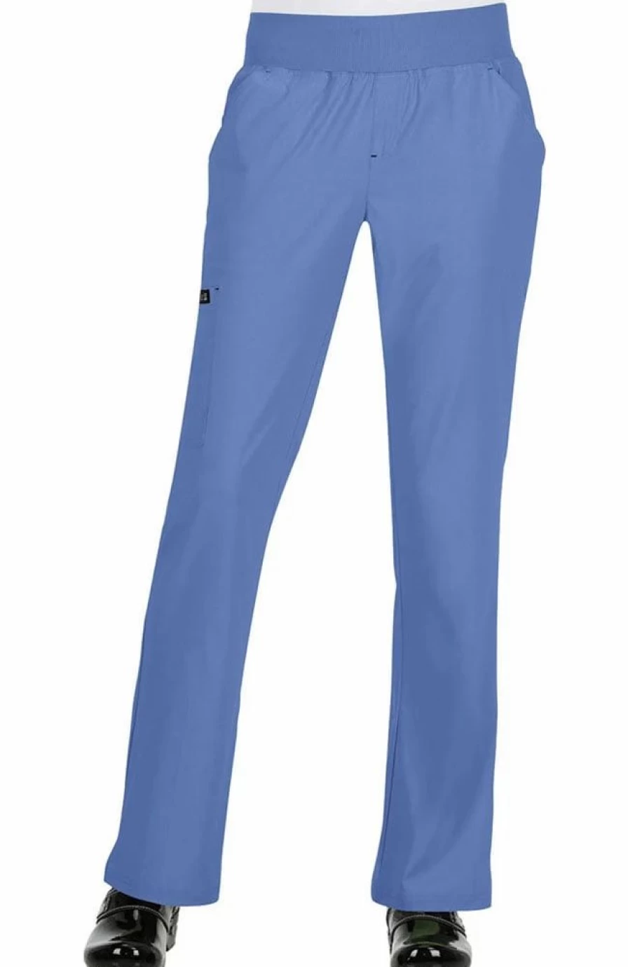 * Koi Women'S Laurie Flare Leg Knit Waist Yoga Scrub Pant | Pants