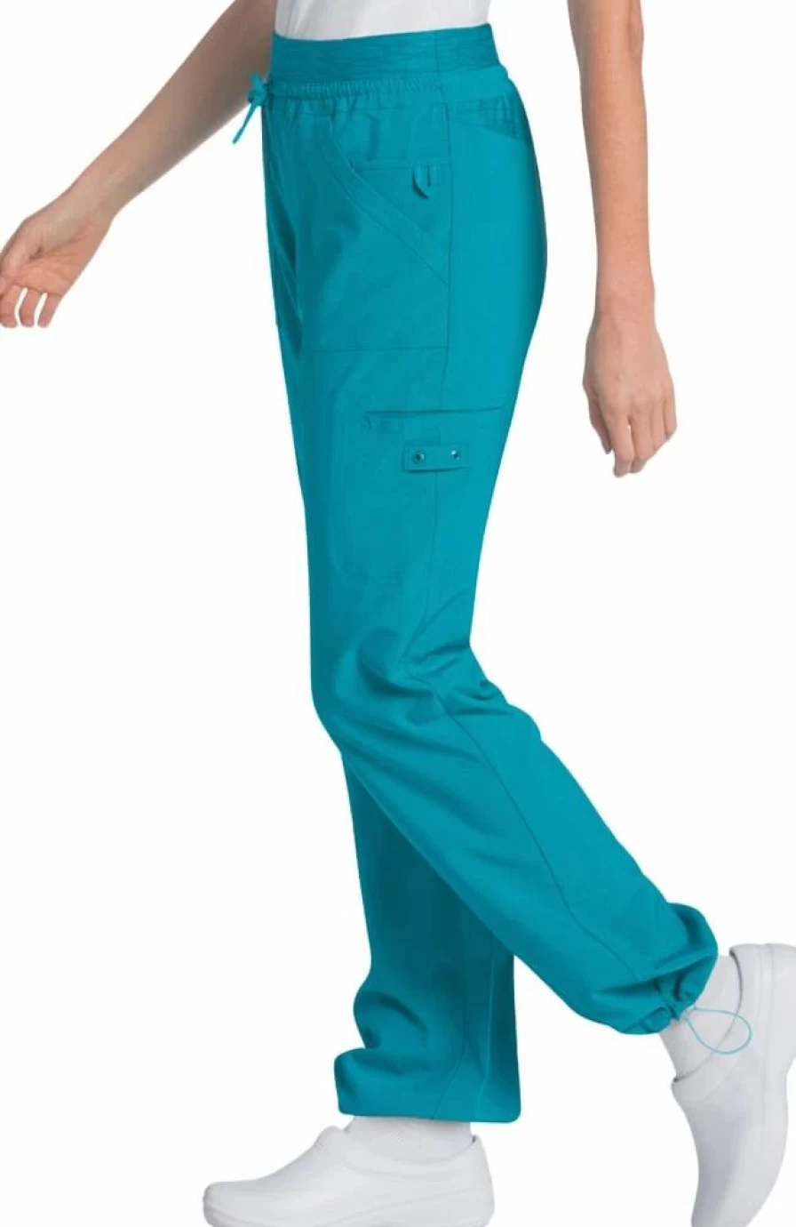 * Urbane Clearance Women'S Knit Waist Cargo Jogger Scrub Pant | Pants