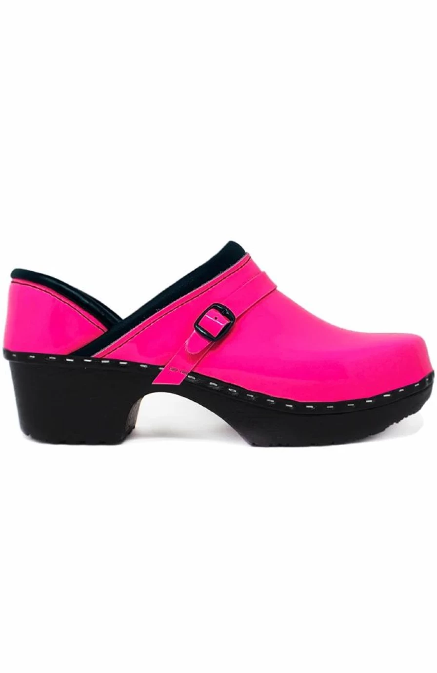 * C&C Sweden Women'S Paparazzi Pink Patent Solid Clog | Shoes
